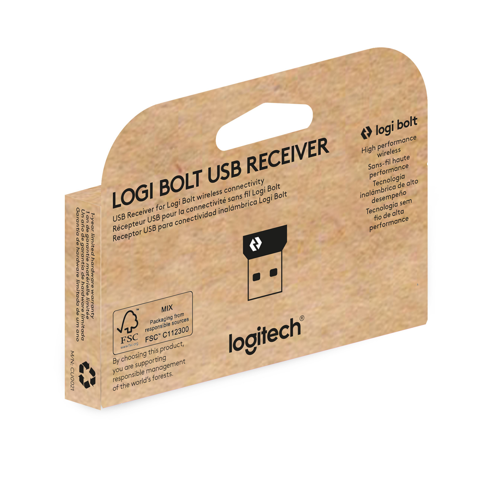 Logitech - Receptor Usb Para Mouse Y Teclado Inalámbricos Logi Bolt