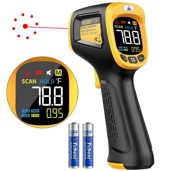 Termómetro Infrarrojo De 50 °c A 500 °c Con Emisividad Ajustable