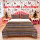 thumbnail image 1 of 3pcs Handwoven Ethnic Rug Print Bedding Set Duvet Cover and Pillowcases, 1 of 5