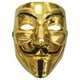 thumbnail image 1 of Mascara Anonymous Dorada Hacker Hacking Fiesta Halloween Vendetta, 1 of 4