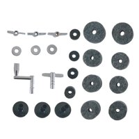 Bothyi - 23 Piezas Accesorio Arandelas De Fieltro De Platillo Tuercas De Mariposa Reemplazo De Platillo Gris