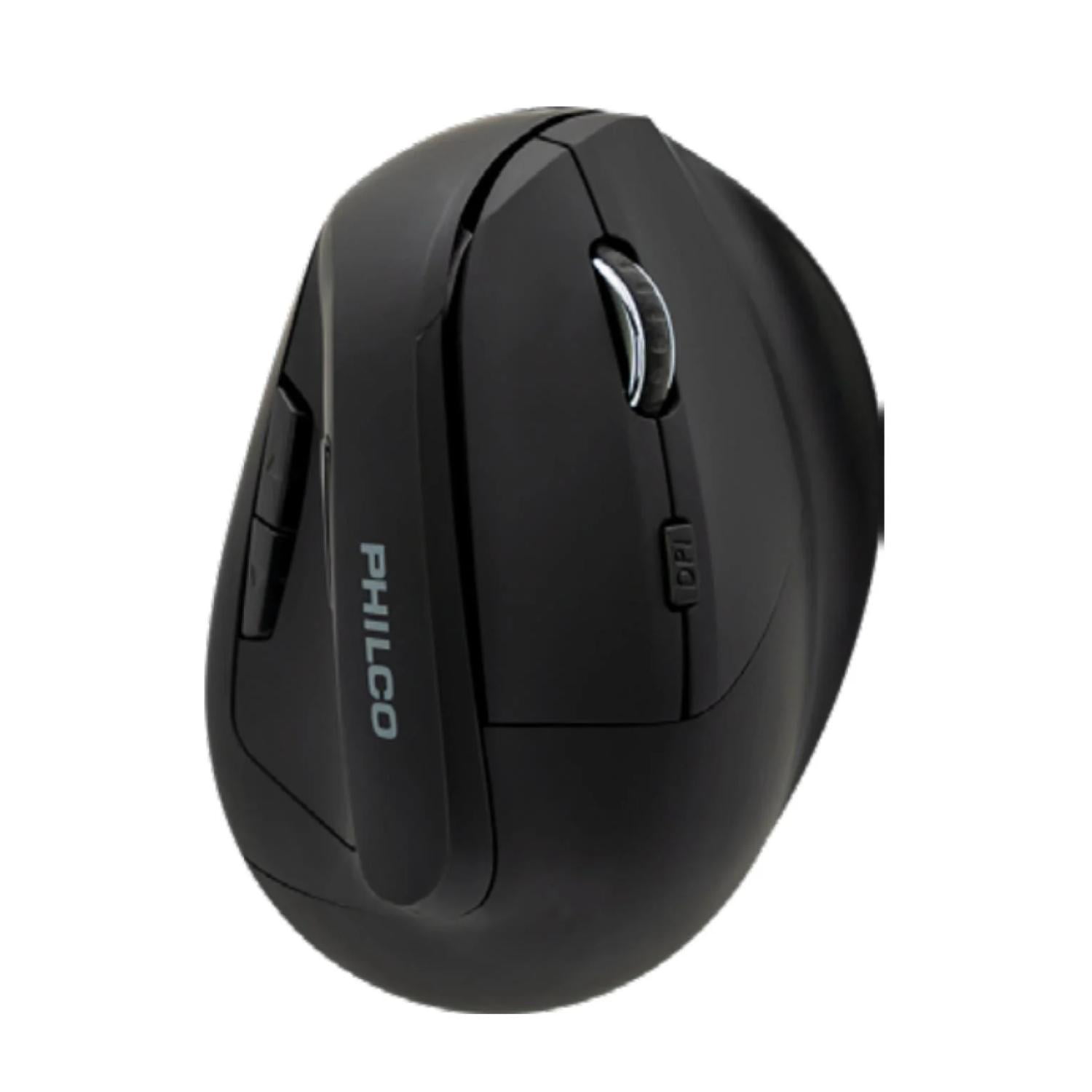 Philco - Mouse Inalambrico Usb Vertical 6b 1600dpi Negro