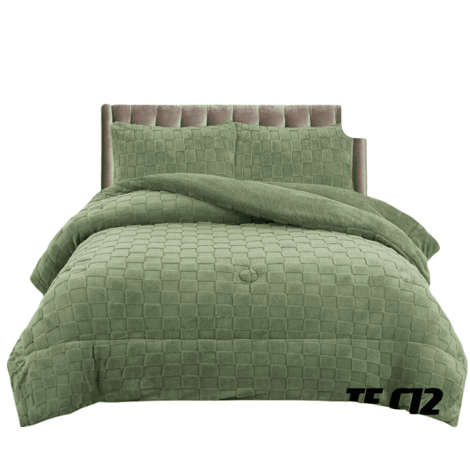 Angeles Del Hogar - Plumón De Invierno Texturizado Diseño Cuadros Con Chiporro