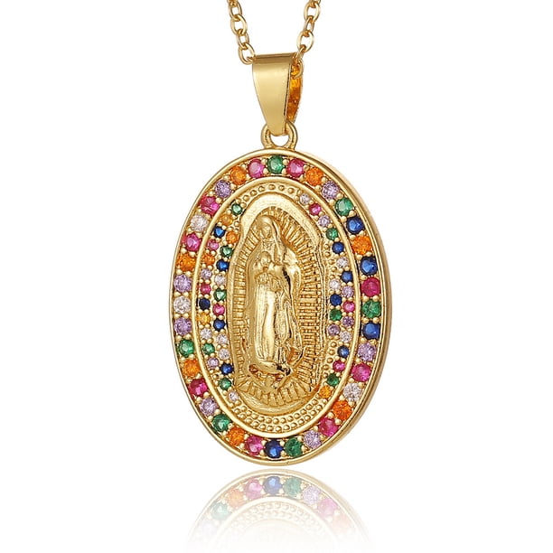 Gorgeous Women's Copper Virgin Mary Pendant Necklace - Perfect Holiday Gift for Believers!