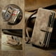 thumbnail image 2 of 1pc Suede Vintage Leather Phone Cover, Wallet License Card Slot Magnetic Buckle Zipper Pocket Bracket Flip Cover Phone Protective Case For IPhone14/14Plus/14Pro/14Pro Max ,iPhone13/13Pro/13Pro Max ,iP, 2 of 3