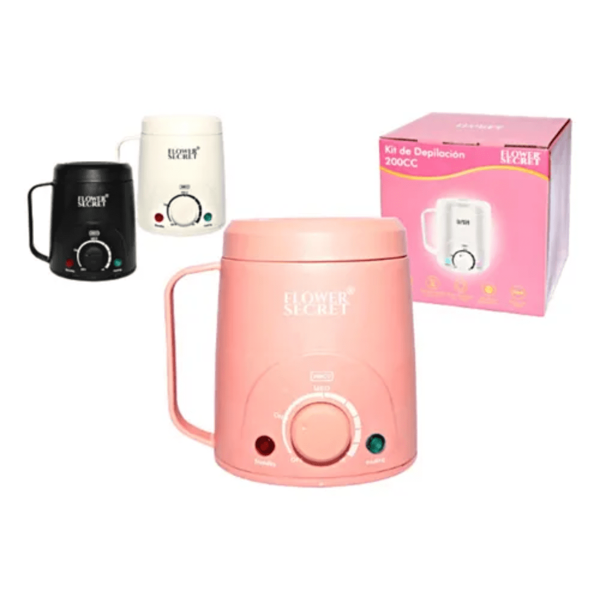 Genérico - Olla Para Calentar Cera Depilatoria Rosa 200 Cc