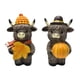 thumbnail image 1 of 2 Estatuas De Vaca De Las Tierras Altas De Otoño, Gnomos De Calabaza Y Arce Para Jardín De Salón De Té, 1 of 6