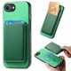 thumbnail image 3 of Funda de Cuero Magnética con Tarjetero para iPhone 16e Cubierta Delgada Verde, 3 of 5