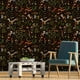 thumbnail image 2 of 1pc, 17.7in*78.7in Dark Flower Mural, Peel And Stick Forest Plant Flower Wallpaper, Flower Wallpaper, Forest Animal Wall Mural, Removable Wallpaper, Repositionable Wallpaper, 2 of 3