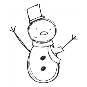 Rienda Libre Graphics - Decomural Festive Xmas Snowman Christmas Ws-34399