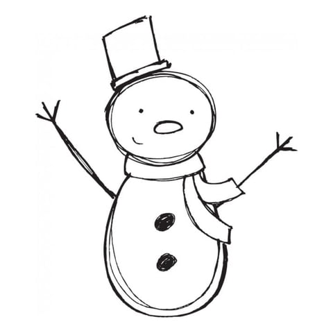 Rienda Libre Graphics - Decomural Festive Xmas Snowman Christmas Ws-34399