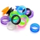 thumbnail image 1 of 12 tijeras de silicona suave con anillos para los dedos, insertos para el pulgar, protector de dedos, accesorios para peluquería, tijeras de corte de pelo y tijeras para mascotas, color aleatorio., 1 of 7