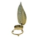 thumbnail image 2 of Porta vela diseño hoja dorado, 2 of 3