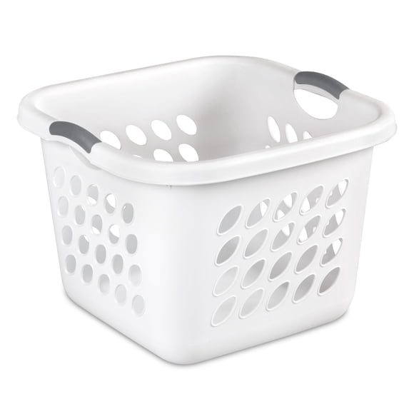 Cesto de lavandería PetBon 1.5 bushel cuadrado de plástico blanco