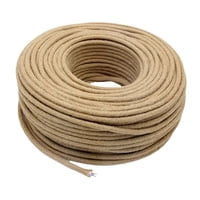 Magideal - Cuerda De Cáñamo De 32,8 Pies, Cable Eléctrico De Luz, Proyectos De Iluminación Diy, Cable De Lámpara, Decoración Del Hogar, Cable Eléctrico Trenzado