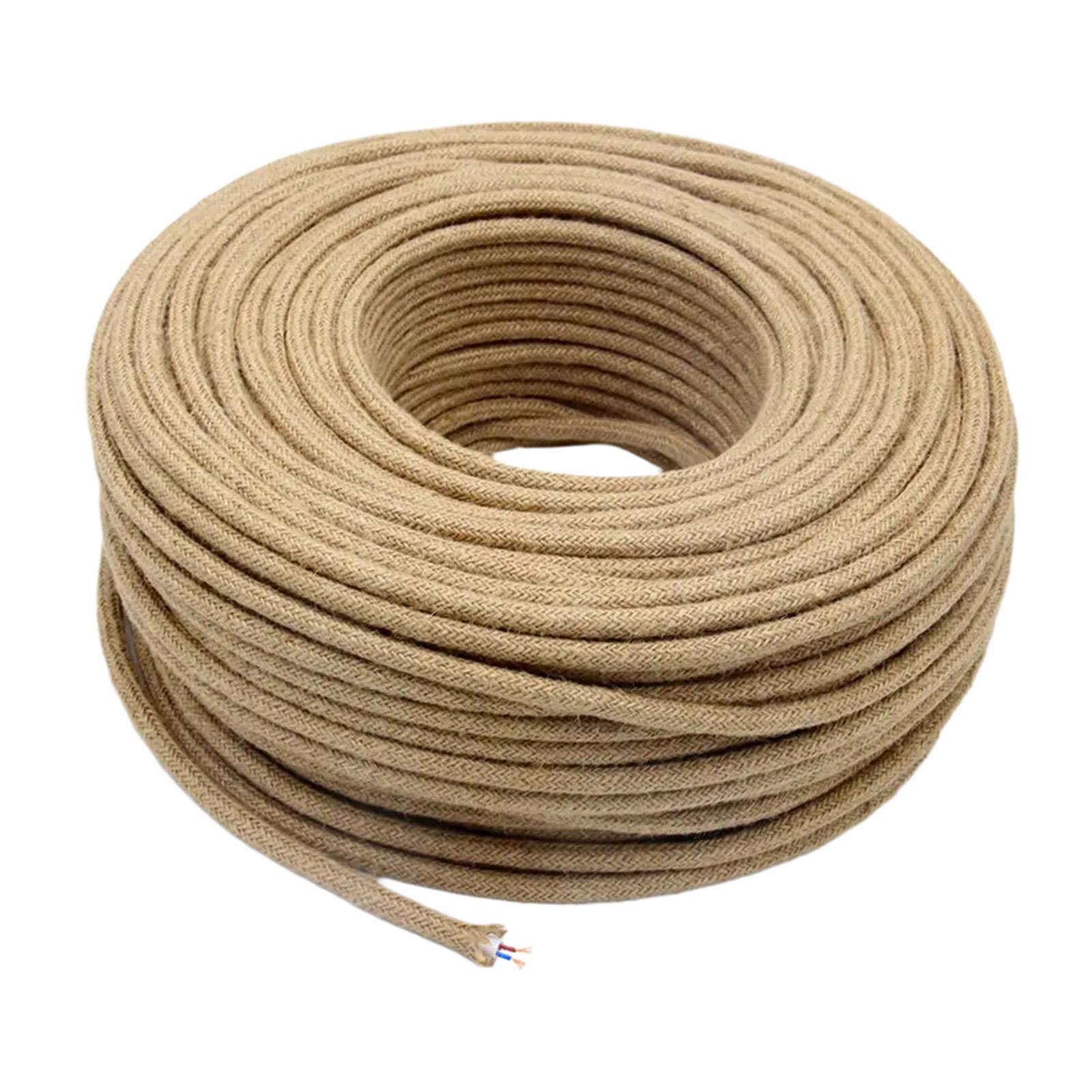 Magideal - Cuerda De Cáñamo De 32,8 Pies, Cable Eléctrico De Luz, Proyectos De Iluminación Diy, Cable De Lámpara, Decoración Del Hogar, Cable Eléctrico Trenzado