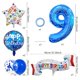 thumbnail image 3 of Globos de Cumpleaños ISTOVO Set Azul 9.º de Lámina y Látex, 3 of 6