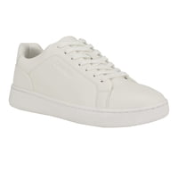 Zapatilla Calvin Klein Falconi Para Hombre En Piel Blanca, Talla 8