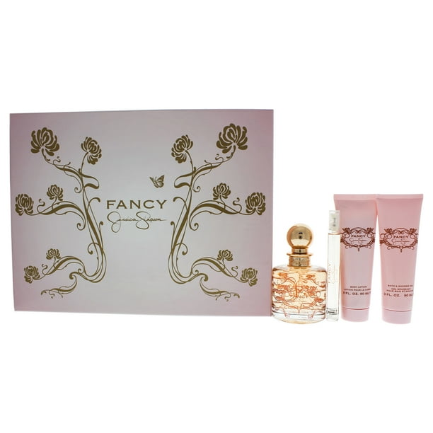 Fancy by Jessica Simpson para Mujer - Set de Regalo EDP Spray, EDP Spray, Loción Corporal, Gel de Baño y Ducha