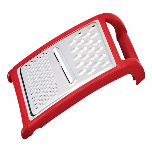 Rallador de queso Good Cook rojo de acero inoxidable