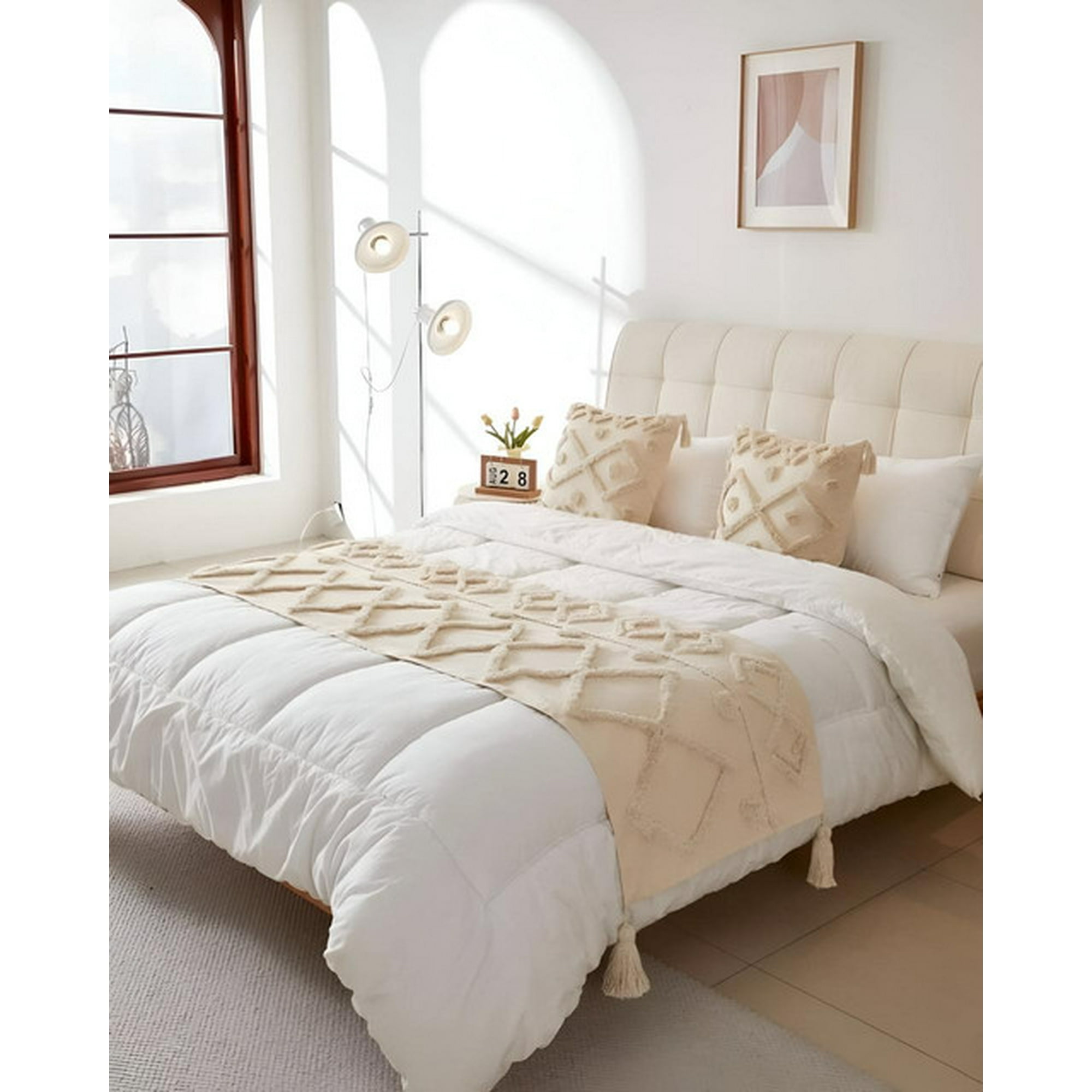 Todo Para El Hogar - Juego De Piecera De Cama Mas 2 Cojin Con Fundas Modelo Boho