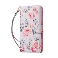 Foxdock Funda Tipo Cartera Floral Para Samsung Galaxy S20 Ultra ,Funda Con Tapa De Cuero Pu, Protección Antigolpes Con Ranuras Para Tarjetas Y Soporte