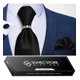 thumbnail image 1 of Corbata Hombre Seda En Caja + Anillo Dorado, Paño Y Colleras negro Talla Única, 1 of 4