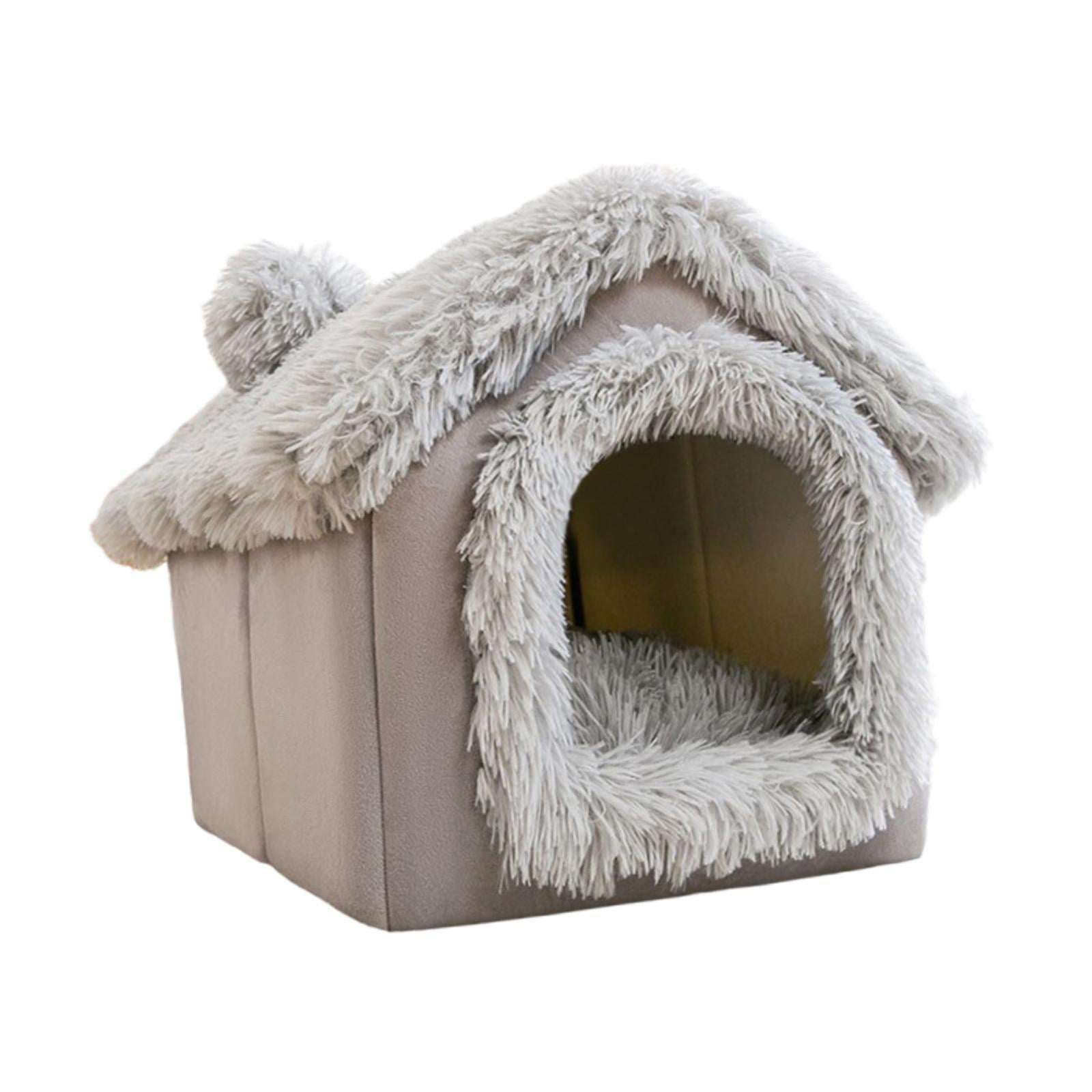 Magideal - Casa Para Perros, Tienda De Campaña Cerrada Para Interiores, Cabaña Con Cojín, Espacio Cómodo Multifuncional Extraíble Para Viajes Al Aire Libre, Cama Gris M