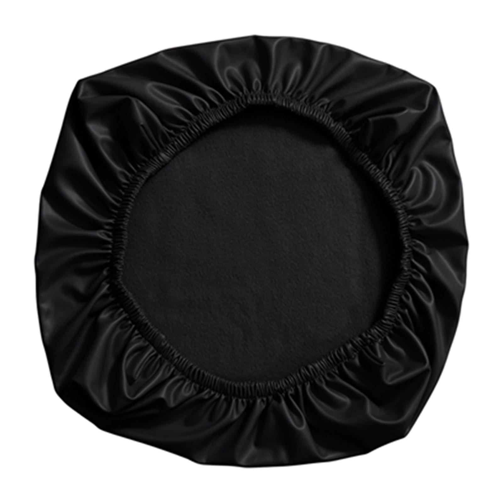 Magideal - Funda De Asiento De Silla Simple, Funda Elástica Antipolvo Extraíble De 15-20 Pulgadas, Cuero Pu Antideslizante Para Cocina, Oficina, , Taburete , Negro 38-52cm