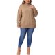 thumbnail image 4 of GRACE & GRANDEUR Conjuntos de Halloween Suéter de Cuello Alto para Mujer de Talla Grande Suave Jersey de Punto con Mangas Largas y Ajuste Relajado 2X Beige, 4 of 7
