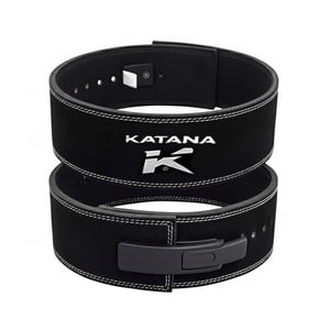 Genérico - Cinturón De Levantamiento Katana - Cuero Real Palanca Pb01 - Negro Talla Xl