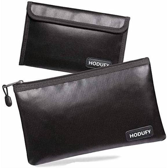 Bolsa ignífuga para dinero Hodufy 27 x 17 cm y 20 x 13 cm con cierre de cremallera