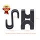 thumbnail image 2 of Ganchos con conector para colgar ropa Kclongvs, 60 unidades, ABS negro, 2 of 6