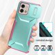 thumbnail image 2 of Funda Resistente para Motorola Moto G Stylus 5G 2023 con Tapa Deslizante y Protección Militar Verde, 2 of 6