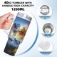 thumbnail image 5 of Invencible Vaso aislado de acero inoxidable con asa, diseño temático, regalo para familia, amigos y fans; incluye pajita y encaja en el portavasos estándar, 40 oz, 5 of 6