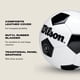 thumbnail image 4 of Pelota de Fútbol Wilson Modelo 4 Cuero Sintético Negro Blanco, 4 of 6