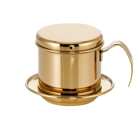 Xusx111 - Copa De Filtro De Café De Acero Inoxidable Cafetera De Goteo De Café Vietnamita (Oro / Oro Rosa)