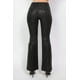 thumbnail image 4 of Saronite Pantalones de Tiro Medio, Entallados y Acampanados con Lentejuelas, con Cintura Elástica Metalizada, Largos, Negros (para Mujer), 4 of 5