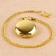 thumbnail image 3 of Reloj de bolsillo Alwesam de cuarzo liso dorado con cadena de 37 cm, 3 of 7