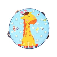 Bothyi - Pandereta De Madera De Mano, Juguete Educativo Con Campanas De Mano Para Juegos De Baile, Juguetes Ktv, 15 Cm, Jirafa Azul