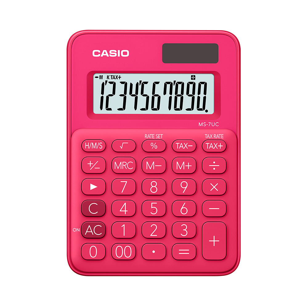 Calculadora Escritorio Casio Ms7Uc Rosada
