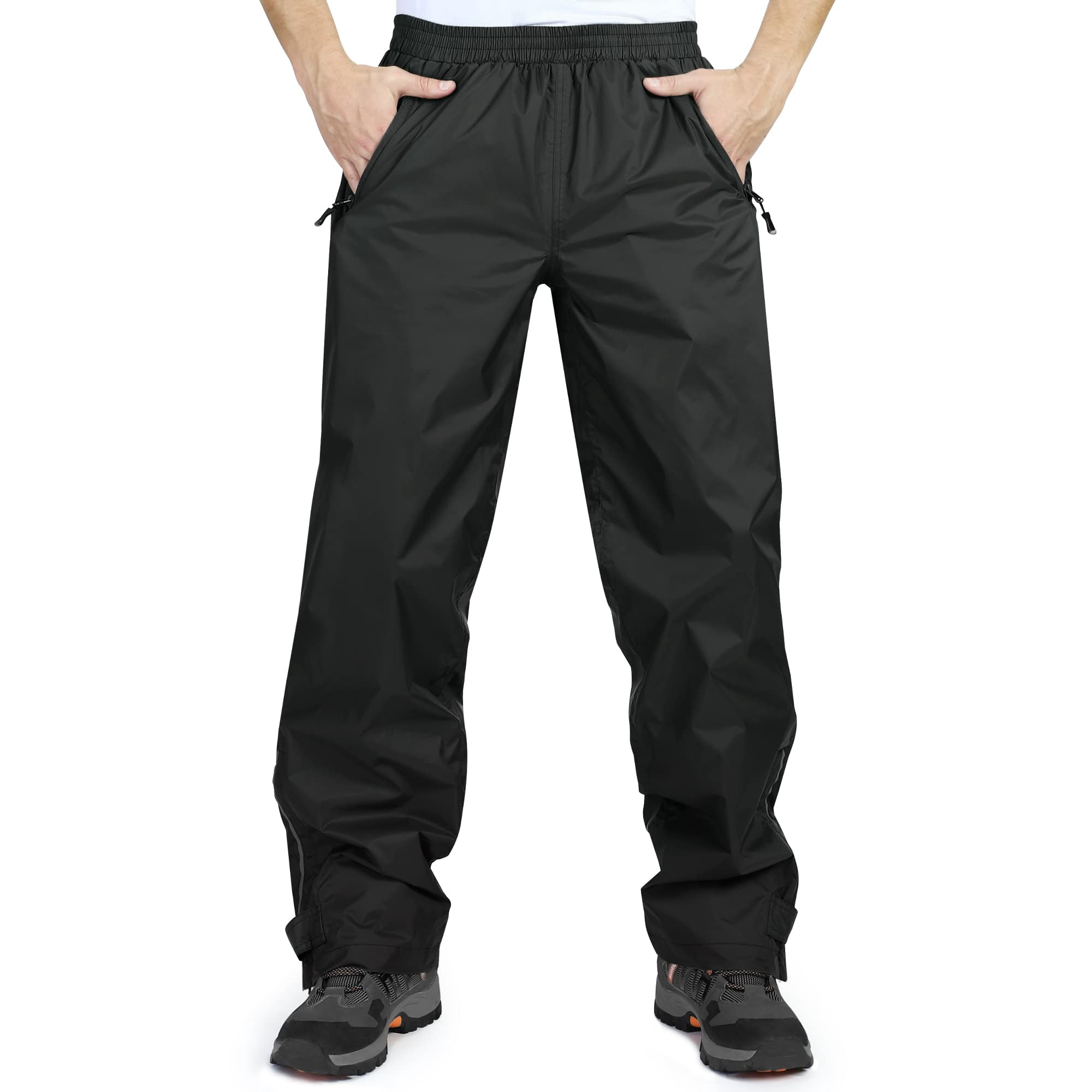 33,000ft - Pantalones De Lluvia Impermeables De 33.000 Pies Para Hombre, Senderismo Y Pesca, Negros