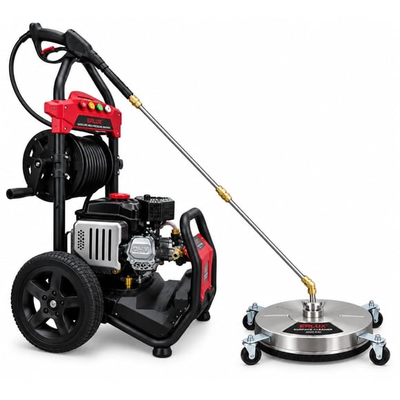 Hidrolavadora ERUX ER-3200NB 7,5 HP 200 Bar + Limpiador De Superficies 14”