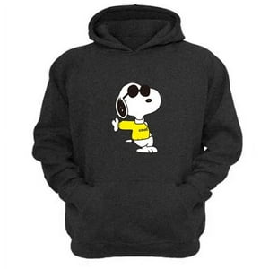 Genérico - Poleron Canguro Snoopy Freddy Gris Oscuro Talla Xs Unisex
