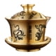 thumbnail image 1 of Taza De Té Y Platillo De Latón Portátil Tradicional Para Restaurantes Oficina Cocina Dragón Y Fénix, 1 of 3