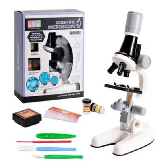 Microscopio Educativo 1200x Con Accesorios