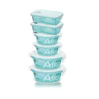 Set 6 Contenedores Tapers Allegra De Vidrio Hermeticos