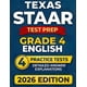 thumbnail image 1 of Libro Texas STAAR de inglés para 4.º grado: 4 exámenes completos de RLA, 1 of 1