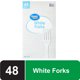 thumbnail image 1 of Tenedor plástico desechable Great Value blanco 48 unidades fuerte, 1 of 3