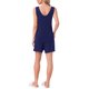 thumbnail image 3 of INSPIRE CHIC Conjunto de Pijama de Algodón para Mujer, Camiseta sin Mangas Suave y Pantalones Cortos con Cintura Elástica para Dormir, Talla S, Azul Marino, 3 of 6